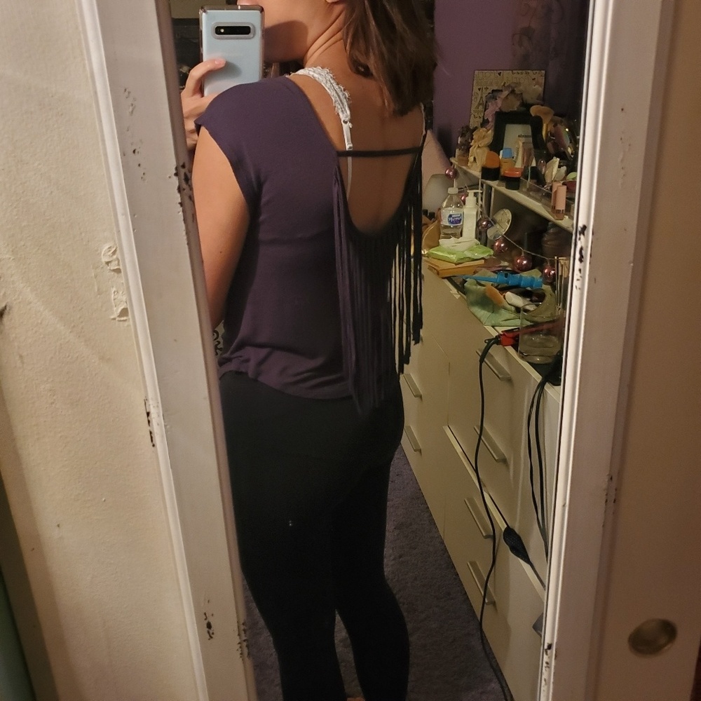 Forever 21 Open-back short sleeve shirt